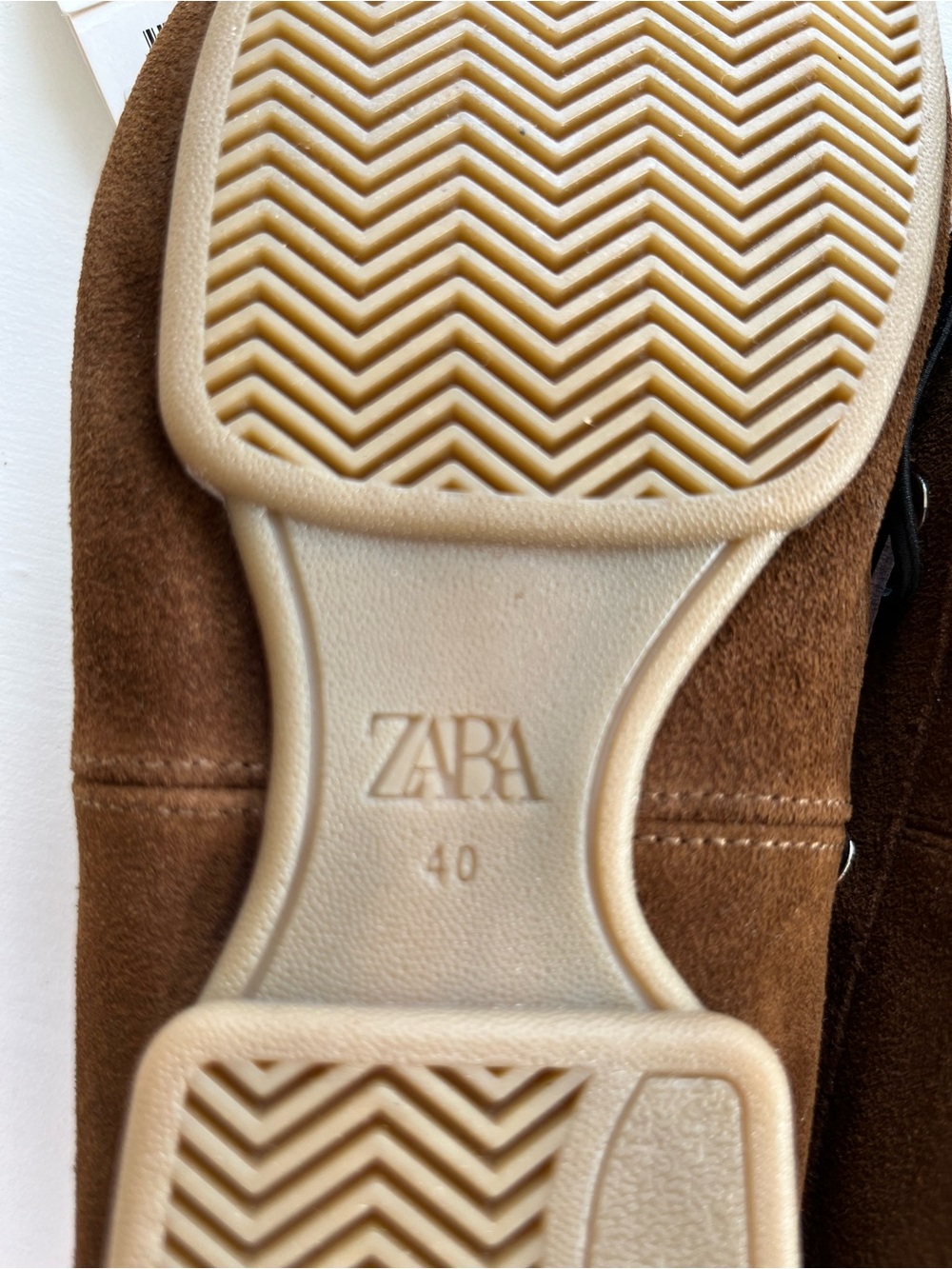 Zara Suede Boat Shoes Size 9/EU 40 NWT - Picture 5 of 7